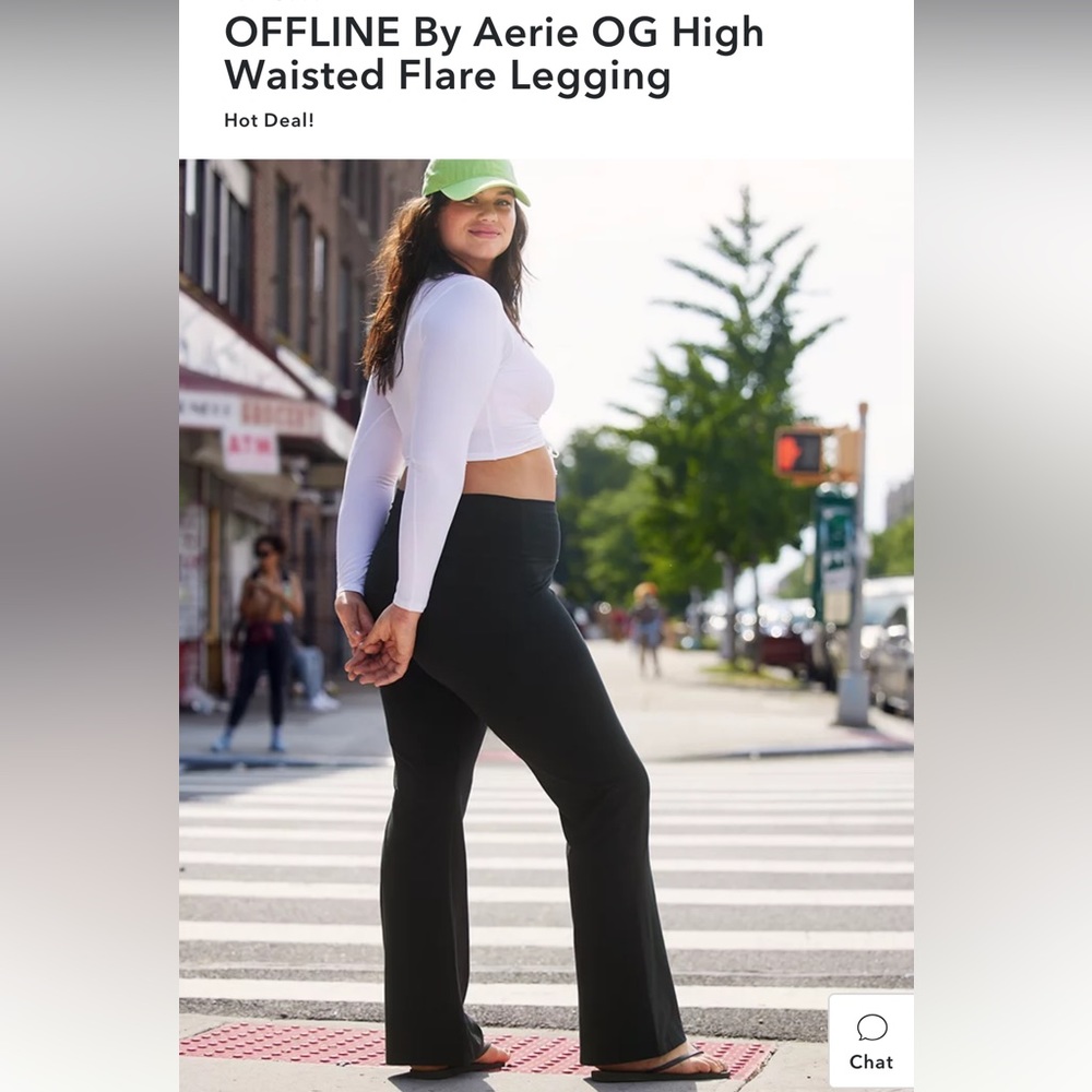 NWT Offline by Aerie OG Flare True Black size Large Long $40